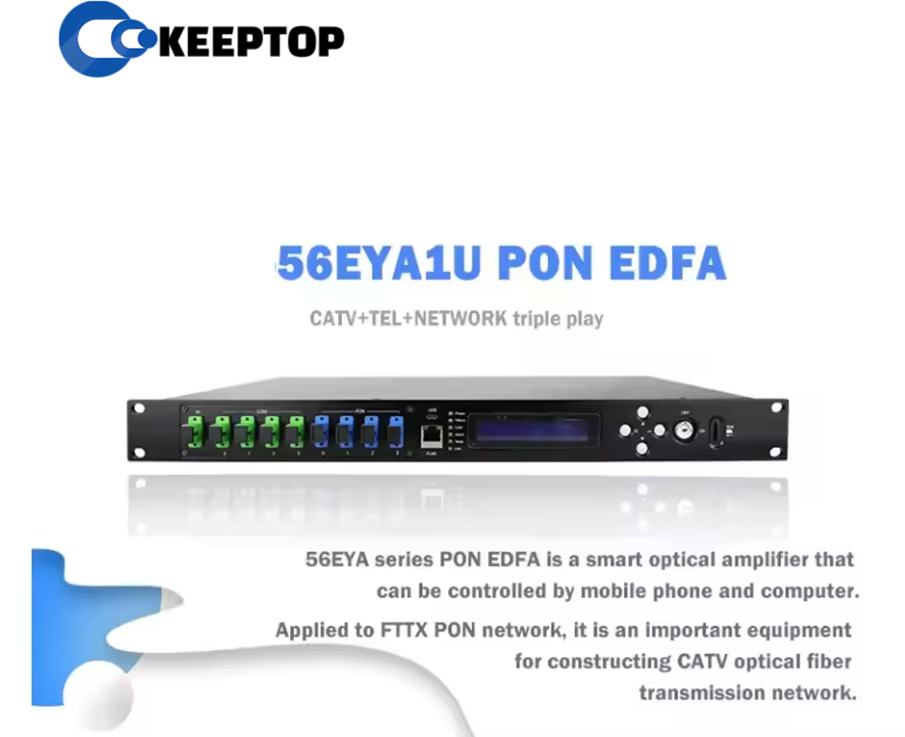 1550nm WDM EDFA 4-8-16 Port Optical Amplifier CATV 56EYA