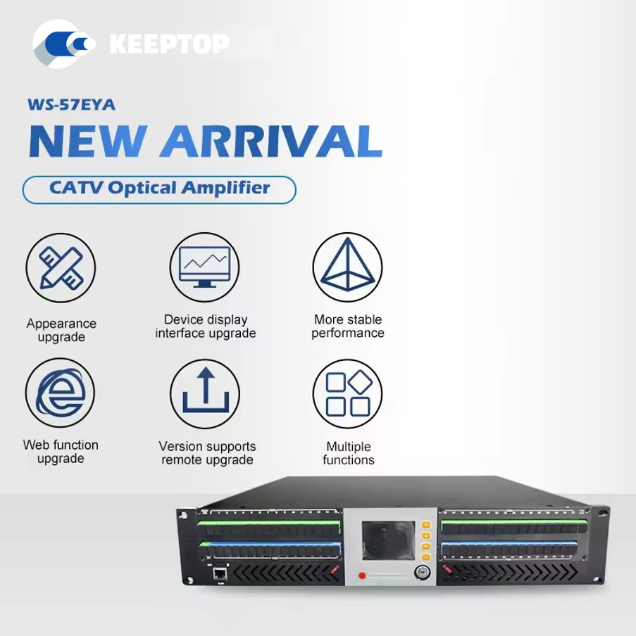 1550nm WDM EDFA 4 8 16 32 port 19dBm 23dBm Fiber Optical Amplifier CATV GPON EDFA 57EYA