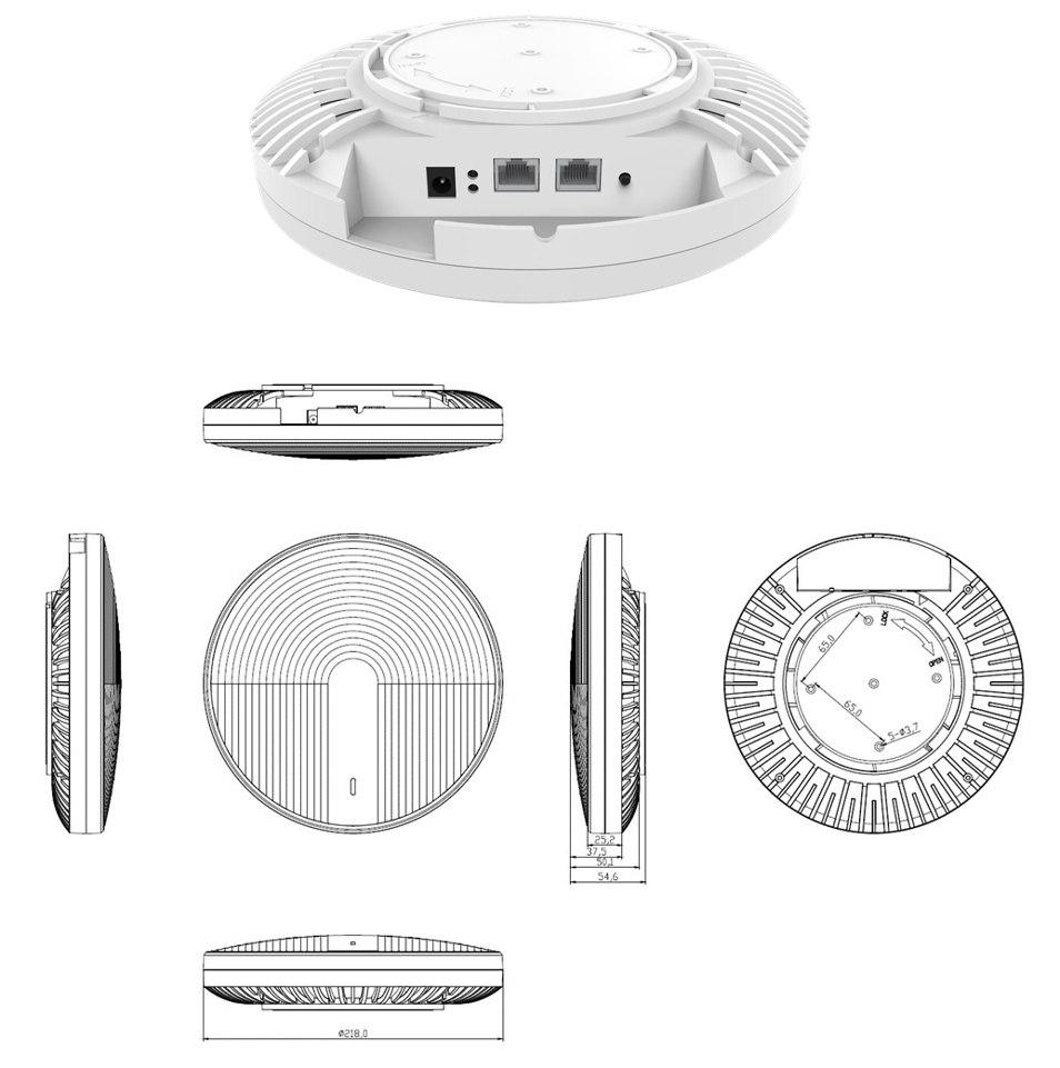 AX5425Y-3 WiFi6 Tri-frequency Ceiling-Type Wireless Access Point